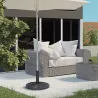 Soporte para Parasol con Relleno de Cemento Peso 9,5 kg para Poste de Parasol de Ø38/48 mm Negro - Ogal.Es