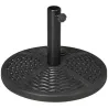 Soporte para Parasol con Relleno de Cemento Peso 9,5 kg para Poste de Parasol de Ø38/48 mm Negro - Ogal.Es