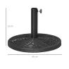 Soporte para Parasol con Relleno de Cemento Peso 9,5 kg para Poste de Parasol de Ø38/48 mm Negro - Ogal.Es