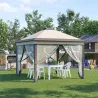 Carpa Plegable con Luces LED 3,3x3,3 m Cenador de Jardín con Control Remoto con 4 Mosquiteras Altura Ajustable ... - Ogal.Es
