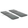 Pack 2 Cojines para Tumbona 196x55x8 cm Colchonetas SOLO para Tumbona Acolchadas de Jardín Terraza Patio Gris - Ogal.Es