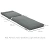 Pack 2 Cojines para Tumbona 196x55x8 cm Colchonetas SOLO para Tumbona Acolchadas de Jardín Terraza Patio Gris - Ogal.Es