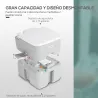 Inodoro Portátil 20L con Indicador de Nivel Carga 150 kg para Camping Viaje Ancianos Caravana Barco 33x40x43 cm ... - Ogal.Es