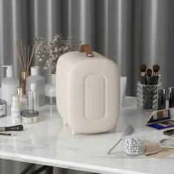 Nevera para Maquillaje 4L Nevera Cosméticos 9V/240V para Enfriar y Calentar Mini Frigorífico 20,3x26,3x28 cm Crema - Ogal.Es