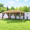 Carpa Plegable 6x3 m Cenador de Jardín con 6 Mosquiteras Bolsa de Transporte y Marco de Acero para Camping Fiest... - Ogal.Es
