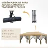 Carpa Plegable 6x3 m Cenador de Jardín con 6 Mosquiteras Bolsa de Transporte y Marco de Acero para Camping Fiest... - Ogal.Es