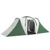 Tienda de Campaña para de 4 Personas con 2 Dormitorios Tienda de Camping Impermeable 3000 mm 555x225x190 cm Gris... - Ogal.Es