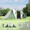 Tienda de Campaña para de 4 Personas con 2 Dormitorios Tienda de Camping Impermeable 3000 mm 555x225x190 cm Gris... - Ogal.Es
