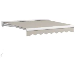 Toldo Retráctil Eléctrico Manual 250x200 cm Toldo Portátil con Mando a Distancia Manivela Manual Marco de Alumin... - Ogal.Es