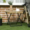 Mesa de Terraza Exterior de Ratán PE Plegable con Patas Cruzadas y Marco de Acero para Patio Balcón 40x40x40 cm ... - Ogal.Es