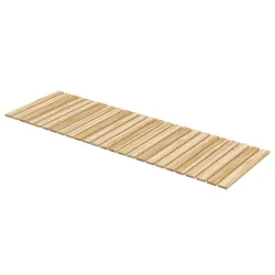 Camino de Jardín de Madera 120x38 cm Pasarela Recta Enrollable para Exteriores Resistente a la Intemperie Natural - Ogal.Es