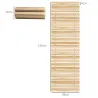 Camino de Jardín de Madera 120x38 cm Pasarela Recta Enrollable para Exteriores Resistente a la Intemperie Natural - Ogal.Es