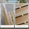Camino de Jardín de Madera 120x38 cm Pasarela Recta Enrollable para Exteriores Resistente a la Intemperie Natural - Ogal.Es