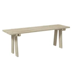 Banco de Madera de 2 Plazas Carga 220 kg Banco de Exterior para Jardín Patio Terraza 130x38x45 cm Natural - Ogal.Es