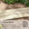 Banco de Madera de 2 Plazas Carga 220 kg Banco de Exterior para Jardín Patio Terraza 130x38x45 cm Natural - Ogal.Es