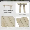 Banco de Madera de 2 Plazas Carga 220 kg Banco de Exterior para Jardín Patio Terraza 130x38x45 cm Natural - Ogal.Es