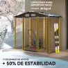 Caseta de Jardín 190x131x188 cm Cobertizo Metálico para Herramientas con 2 Ventilaciones y Puerta para Terraza R... - Ogal.Es
