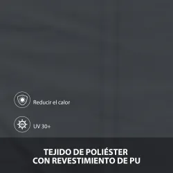 Toldo Retráctil de Exterior con Marco de Aluminio Ángulo de Inclinación Ajustable Anti-UV 150x120 cm Gris Oscuro - Ogal.Es