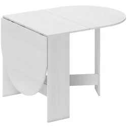 Mesa de Cocina Plegable con Alas Abatibles Mesa Multifuncional de Estilo Moderno de Forma Ovalada 163x80x75 cm B... - Ogal.Es
