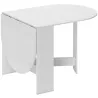 Mesa de Cocina Plegable con Alas Abatibles Mesa Multifuncional de Estilo Moderno de Forma Ovalada 163x80x75 cm B... - Ogal.Es