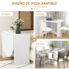 Mesa de Cocina Plegable con Alas Abatibles Mesa Multifuncional de Estilo Moderno de Forma Ovalada 163x80x75 cm B... - Ogal.Es
