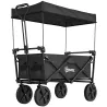 Carro Plegable con Toldo Desmontable Longitud y Ángulo del Mango Ajustables y Bolsa de Transporte Carga 100 kg N... - Ogal.Es