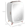 Nevera para Cosméticos Pequeña con 6L Capacidad con Puerta con Espejo y Luces LED Ajustables 24,3x19,4x35,6 cm B... - Ogal.Es