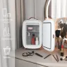 Nevera para Cosméticos Pequeña con 6L Capacidad con Puerta con Espejo y Luces LED Ajustables 24,3x19,4x35,6 cm B... - Ogal.Es