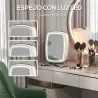 Nevera para Cosméticos Pequeña con 6L Capacidad con Puerta con Espejo y Luces LED Ajustables 24,3x19,4x35,6 cm B... - Ogal.Es