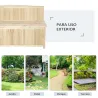 Banco de Jardín con Baúl de Almacenaje y Respaldo Carga 250 kg para Patio Terraza Balcón 115x45x75 cm Natural - Ogal.Es