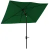 Sombrilla de Jardín 290x200x248 cm con 6 Varillas Apertura Manual Anti-UV Ángulo Ajustable para Terraza Exterior... - Ogal.Es