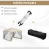 Cenador de Jardín 3x3 m con Mosquiteras Anti-UV Marco de Acero y Bolsa de Transporte para Patio Terraza Fiesta B... - Ogal.Es