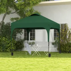 Carpa de Jardín 2,5x2,5x2,68 m Protección UV 50+ Ajustable en Altura con 4 Bolsas de Arena y Bolsa de Transporte... - Ogal.Es