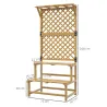 Soporte para Plantas de 2 Niveles con Celosía Enrejado con 2 Estantes de Madera para Jardín Terraza 75x50x166 cm... - Ogal.Es