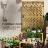 Soporte para Plantas de 2 Niveles con Celosía Enrejado con 2 Estantes de Madera para Jardín Terraza 75x50x166 cm... - Ogal.Es