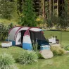 Tienda de Campaña para 2 Personas con 2 Habitaciones y Bolsa de Transporte Impermeable 420x200x150 cm Multicolor - Ogal.Es