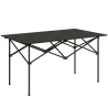 Mesa de Camping Plegable con Encimera Enrollable y Bolsa Mesa de Pícnic Portátil para Acampar 95x55x50cm Negro - Ogal.Es