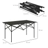 Mesa de Camping Plegable con Encimera Enrollable y Bolsa Mesa de Pícnic Portátil para Acampar 95x55x50cm Negro - Ogal.Es