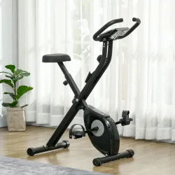 Bicicleta Estática Plegable con 8 Niveles de Resistencia Magnética Pantalla LCD y Asiento Regulable 43x85x109cm ... - Ogal.Es