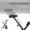 Bicicleta Estática Plegable con 8 Niveles de Resistencia Magnética Pantalla LCD y Asiento Regulable 43x85x109cm ... - Ogal.Es