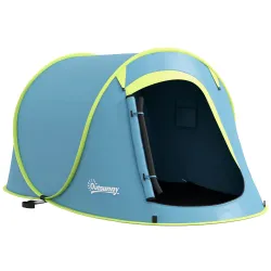 Tienda de Campaña para 2 Personas Tienda Acampada Impermeable de 2000 mm con Bolsa de Transporte 245x148x105 cm ... - Ogal.Es