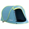 Tienda de Campaña para 2 Personas Tienda Acampada Impermeable de 2000 mm con Bolsa de Transporte 245x148x105 cm ... - Ogal.Es