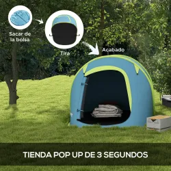 Tienda de Campaña para 2 Personas Tienda Acampada Impermeable de 2000 mm con Bolsa de Transporte 245x148x105 cm ... - Ogal.Es