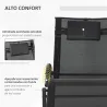 Tumbona Mecedora con Reposacabezas Reposabrazos y Marco Metálico Carga 120 kg para Interior y Exterior 155x61x88... - Ogal.Es