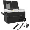 Nevera Portátil 40L con Doble Zona Refrigerador de Coche -20℃-20℃ 12/24V DC y 100-240V AC 80x47,5x46,6cm Negro - Ogal.Es
