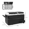Nevera Portátil 40L con Doble Zona Refrigerador de Coche -20℃-20℃ 12/24V DC y 100-240V AC 80x47,5x46,6cm Negro - Ogal.Es