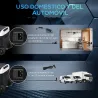 Nevera Portátil 40L con Doble Zona Refrigerador de Coche -20℃-20℃ 12/24V DC y 100-240V AC 80x47,5x46,6cm Negro - Ogal.Es