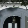 Tienda de Campaña Plegable para 3 Personas con 2 Habitaciones y Bolsa de Transporte Impermeable 480x260x200 cm Gris - Ogal.Es