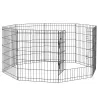 Corralito para Perros de 8 Paneles 76x61 cm Forma Personalizada con Puerta y Doble Cerradura para Jardín Patio N... - Ogal.Es