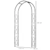 Arco de Jardín de Metal para Rosas y Plantas Trepadoras Arco de Soporte para Plantas y Decoraciones 114x30x230 c... - Ogal.Es
